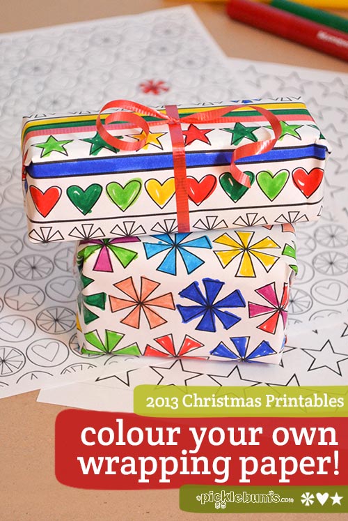 Colour your own wrapping paper
