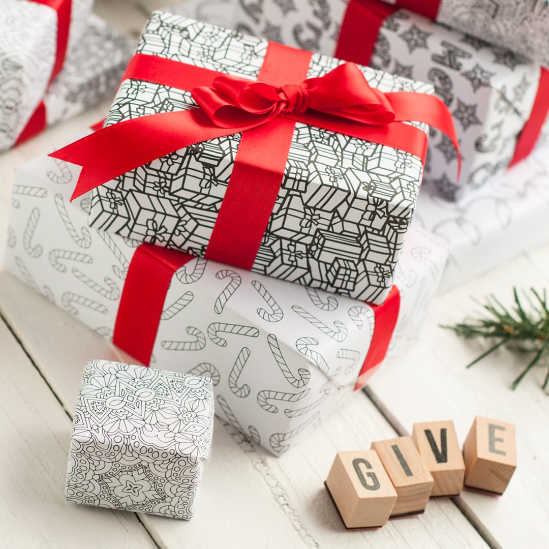 Printable christmas wrapping paper pack