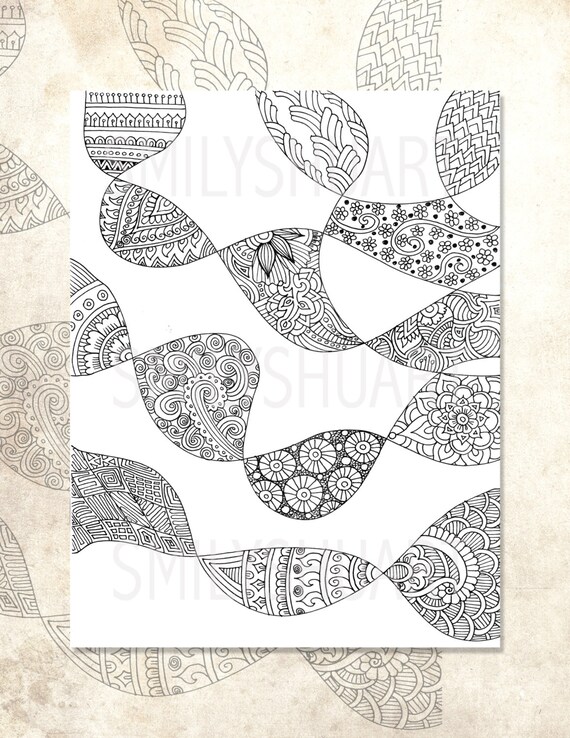 Printable pattern coloring page adult coloring sheetscard zentangle pattern printable gift wrapping paper planner inserts journal page