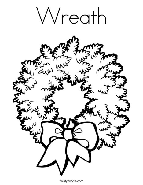 Wreath coloring page