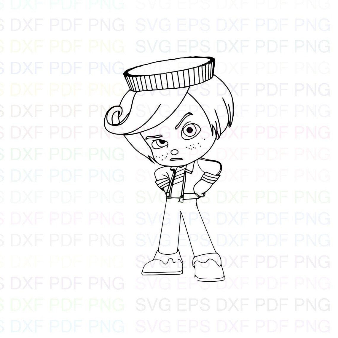 Rancisfluggerbutterwreckitralph outline svg dxf eps pdf png cricut cutting file vector clipart instant download
