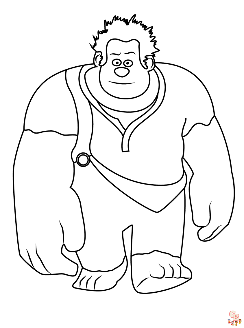 Printable wreck it ralph coloring pages free