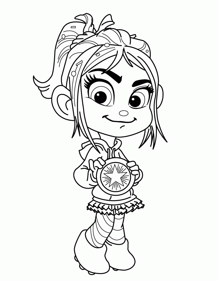 Vanellope wreck it ralph coloring pages