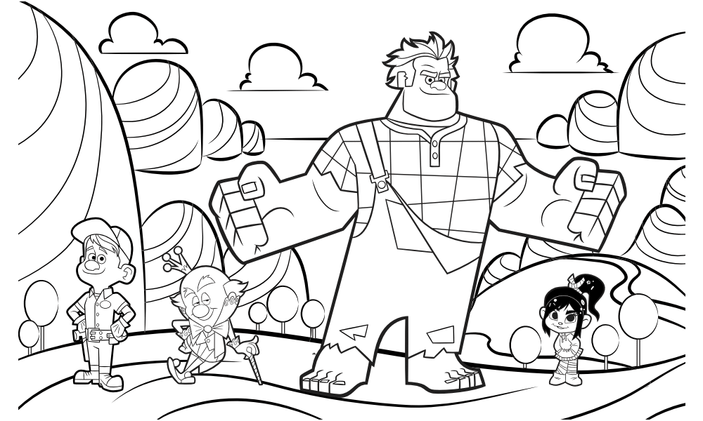 Wreck it ralph coloring pages pdf