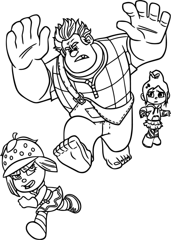 Free wreck it ralph coloring pages printable pdf