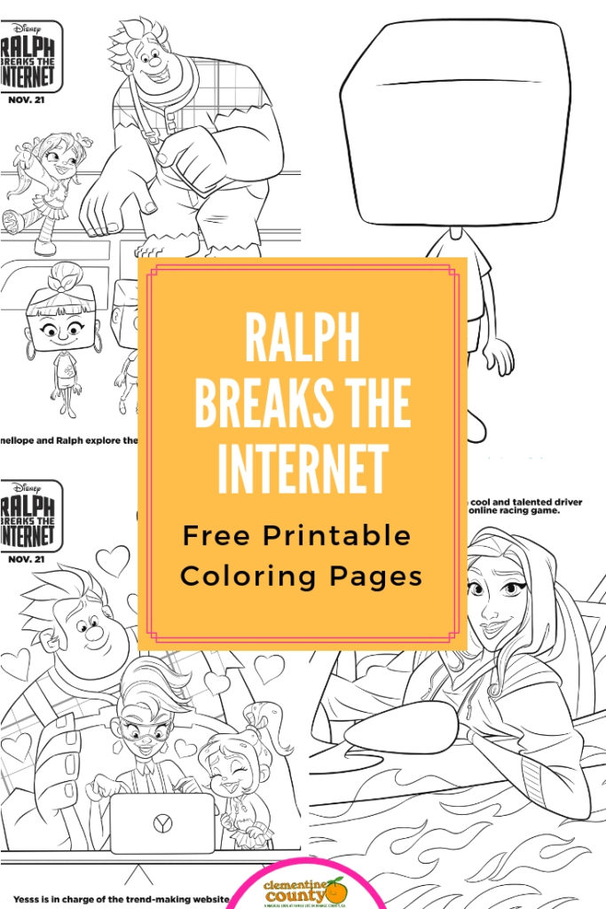 Ralph breaks the internet coloring pages clementine county