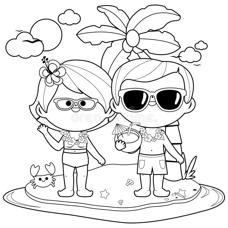 Coloring couple page stock illustrations â coloring couple page stock illustrations vectors clipart