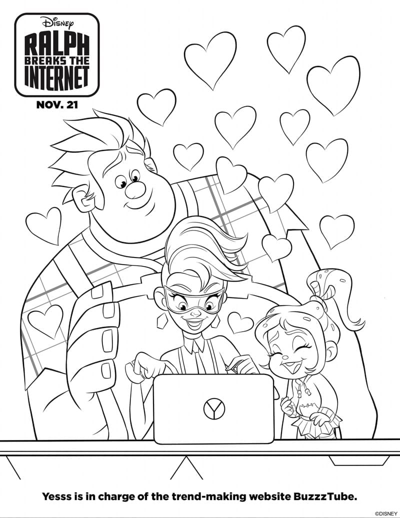 Free printable wreck it ralph coloring pages