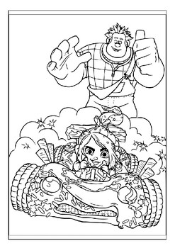 Wholesome entertainment wreck it ralph coloring sheets for children