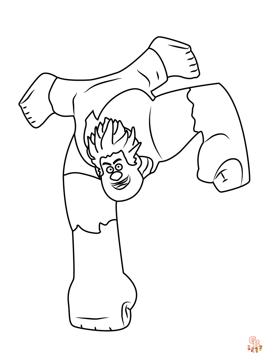 Printable wreck it ralph coloring pages free
