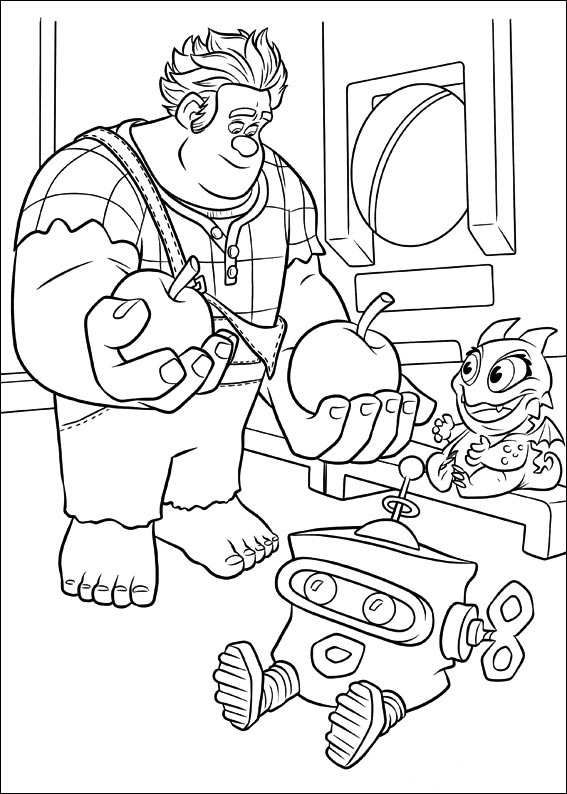 Ralphs worlds coloring pages for kids
