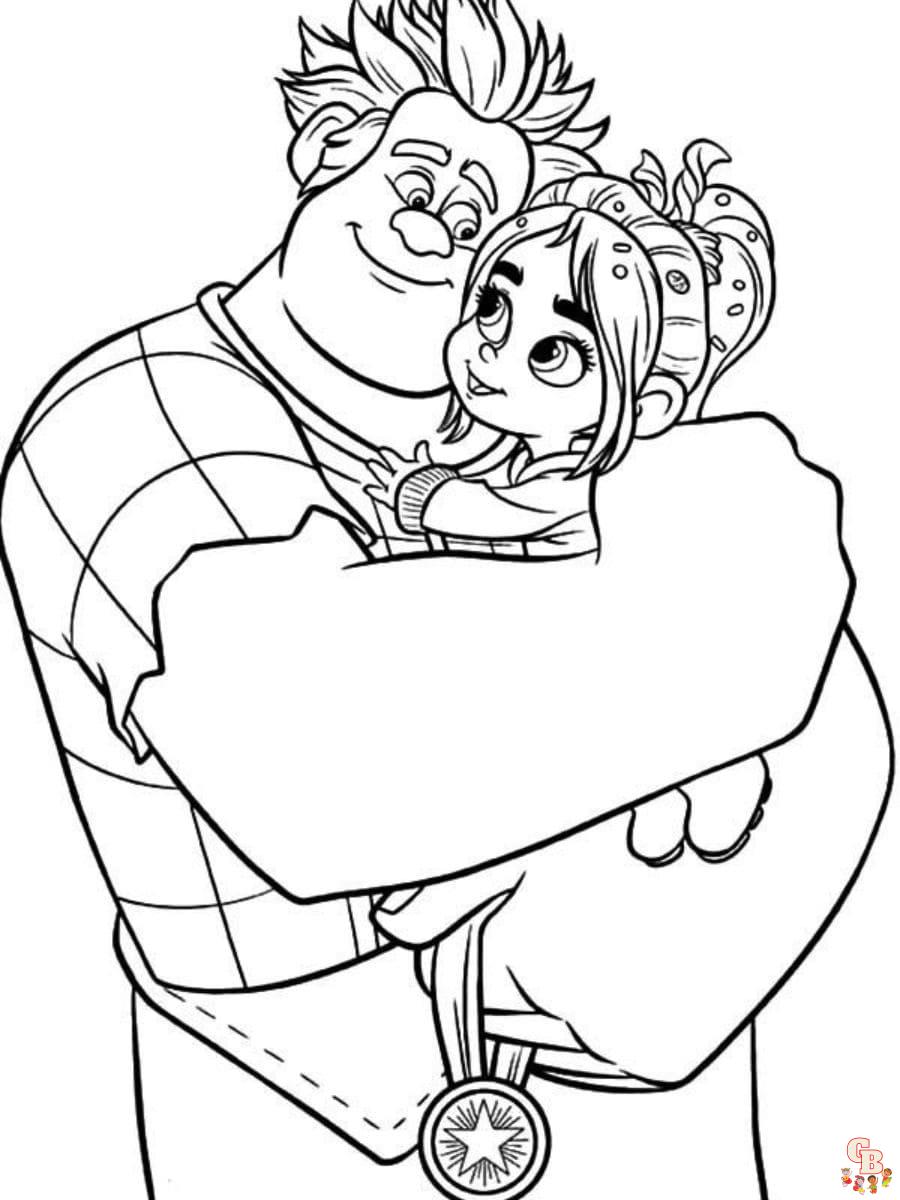 Printable wreck it ralph coloring pages free
