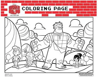 Free printable coloring sheets for disneys wreck