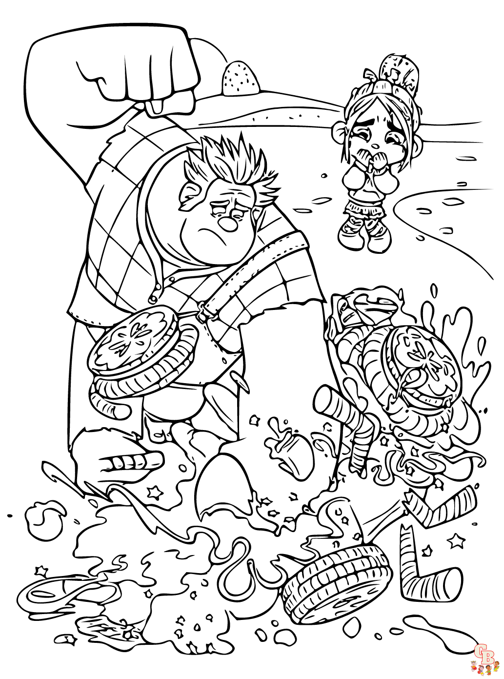 Printable wreck it ralph coloring pages free