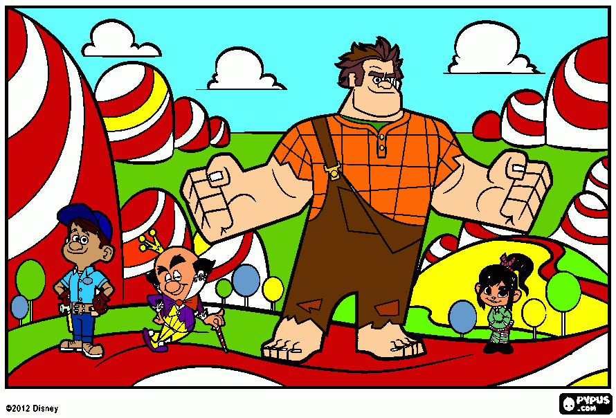 Wreck it ralph coloring page printable wreck it ralph