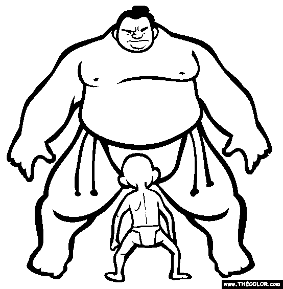 Suo wrestling coloring page free suo wrestling online coloring