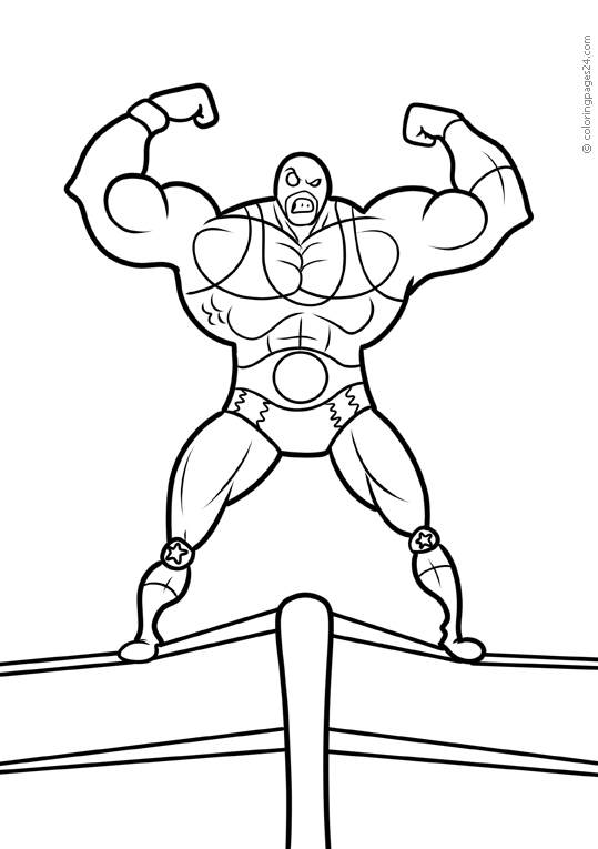 Wrestling coloring pages