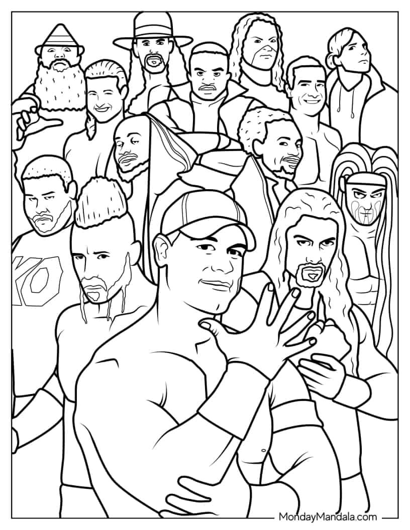 Wrtling wwe coloring pag free pdf printabl in wwe coloring pag wrtling wwe coloring pag