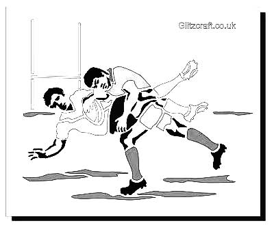 Rugby stencil â