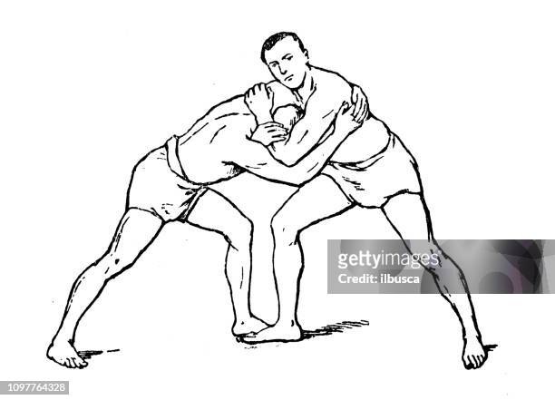 Wrestling art stock photos high