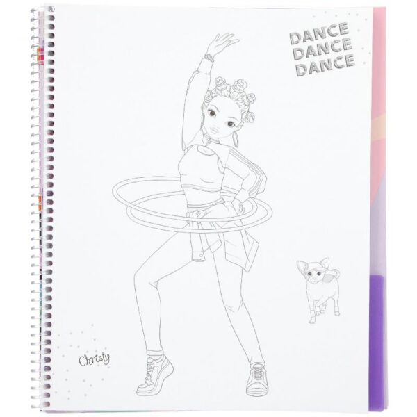 Topmodel dance colouring book