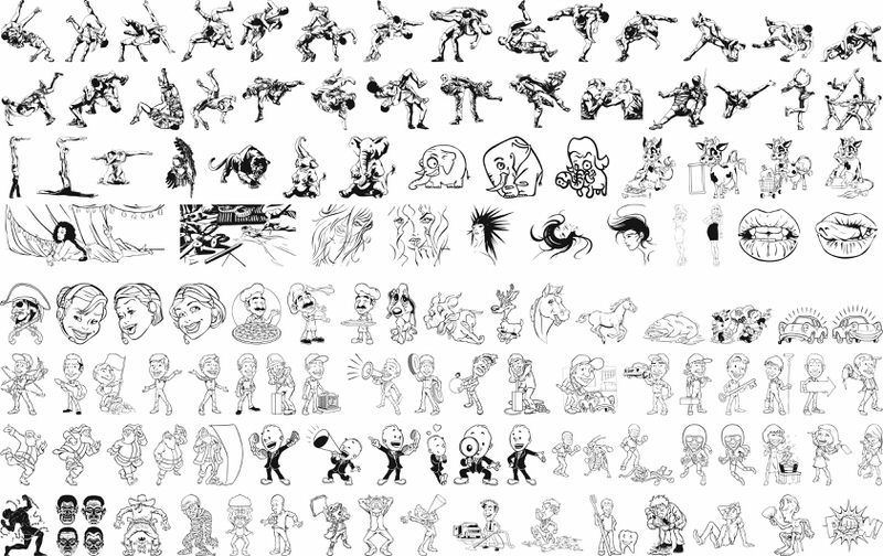 Judo wrestlers vector pack free vector cdr download