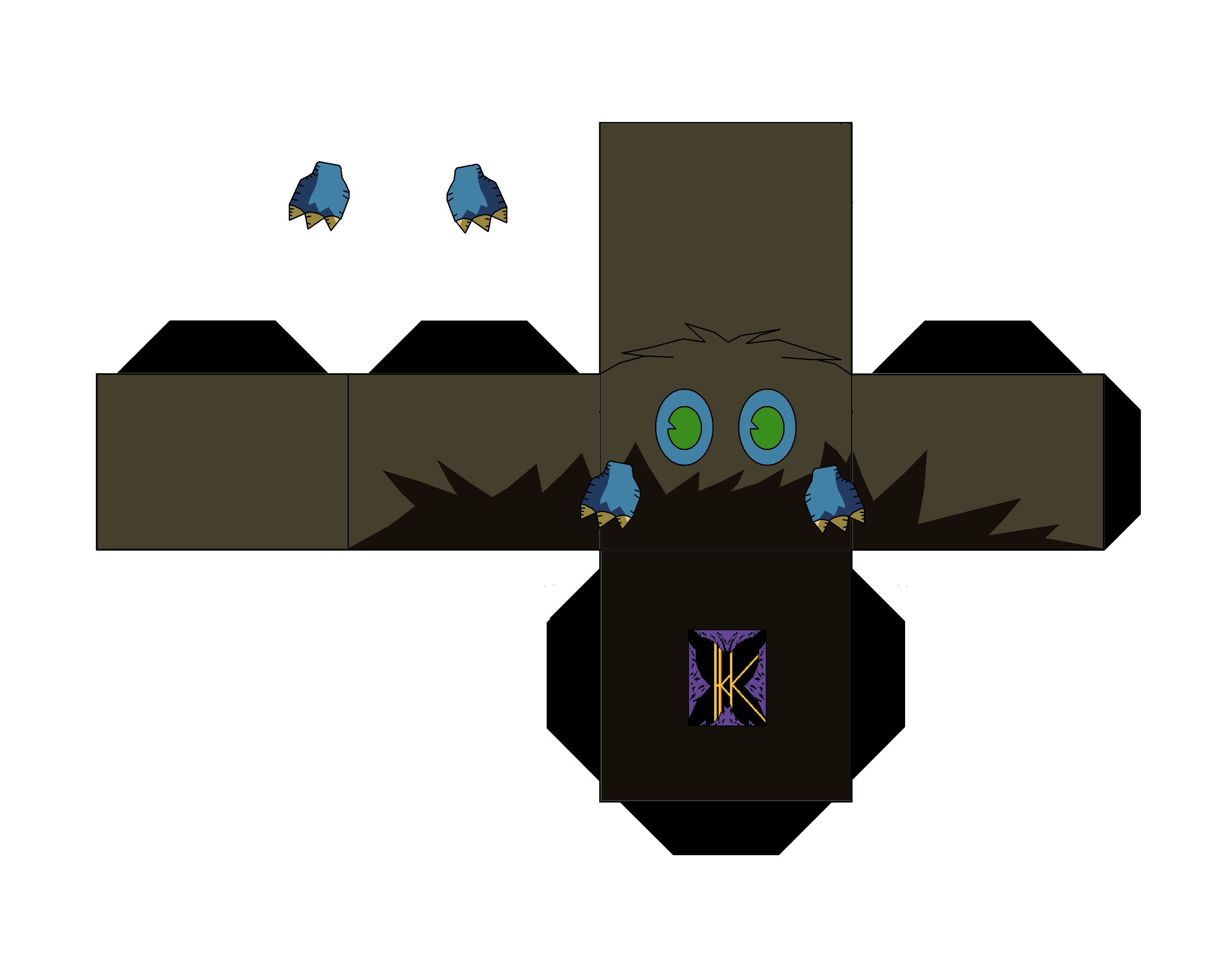 Wretched ghost of the attic paper toy free printable papercraft templates