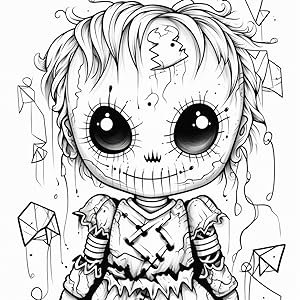 Little creepy dolls a horrifying and cute coloring book lost girls from the attic collective gargoyle books