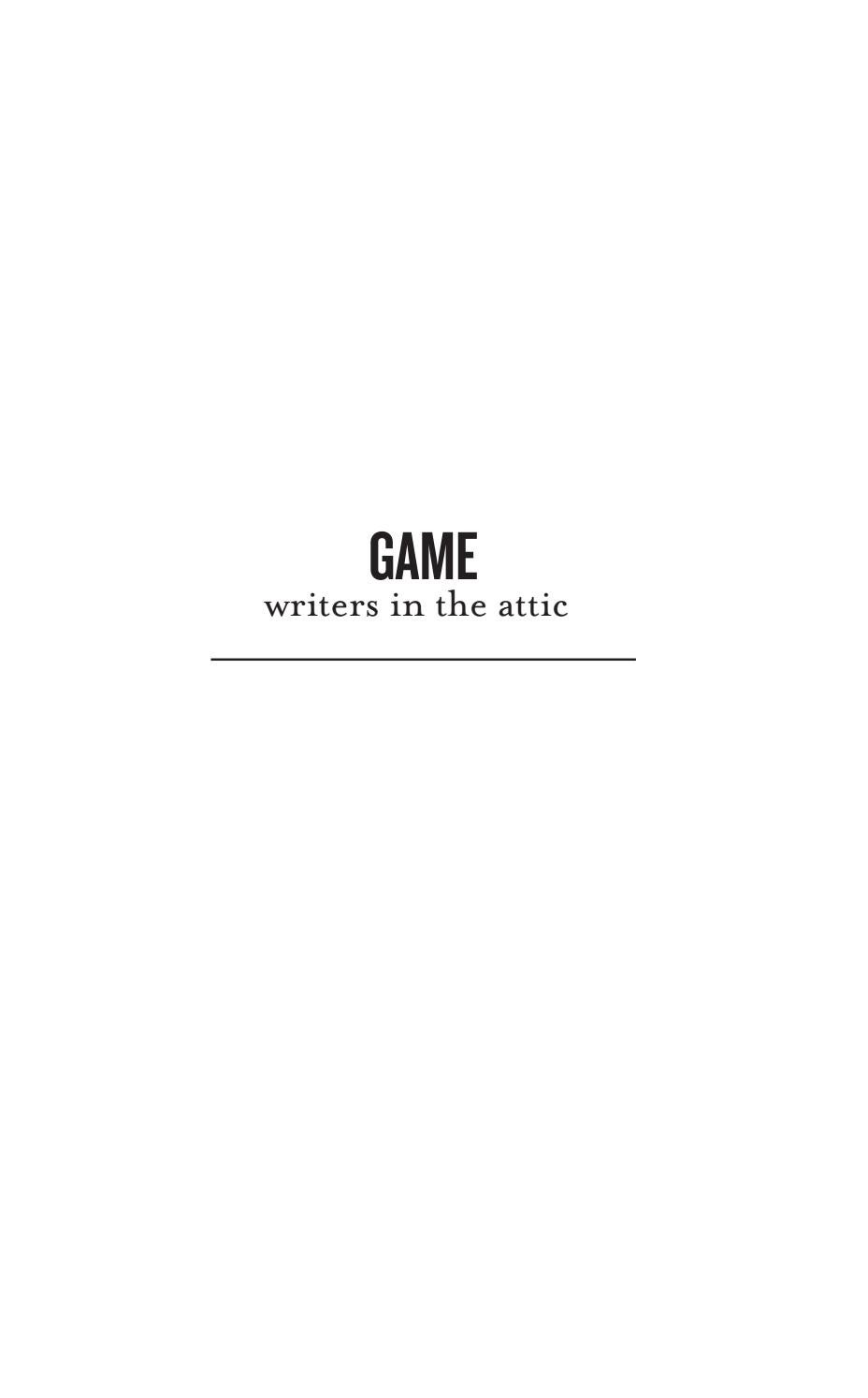 The cabins writers in the attic anthology game by the cabin a center for readers writers