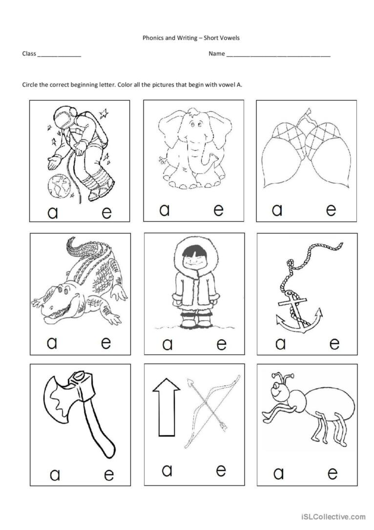 Beginning soundletter a glish esl worksheets pdf doc