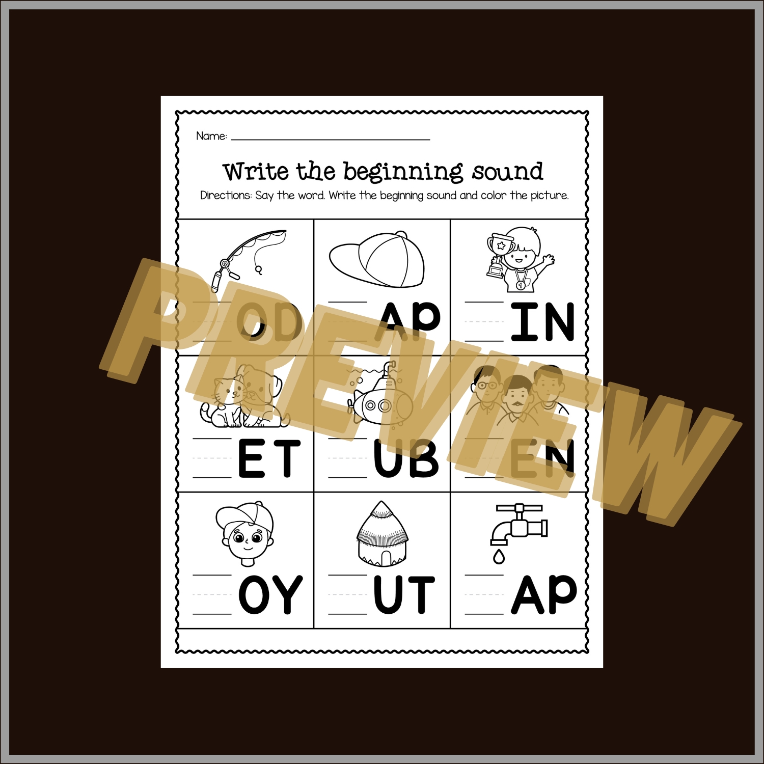 Beginning sounds worksheets write the beginning made by teachers
