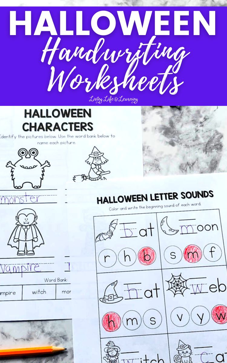 Halloween handwriting worksheets