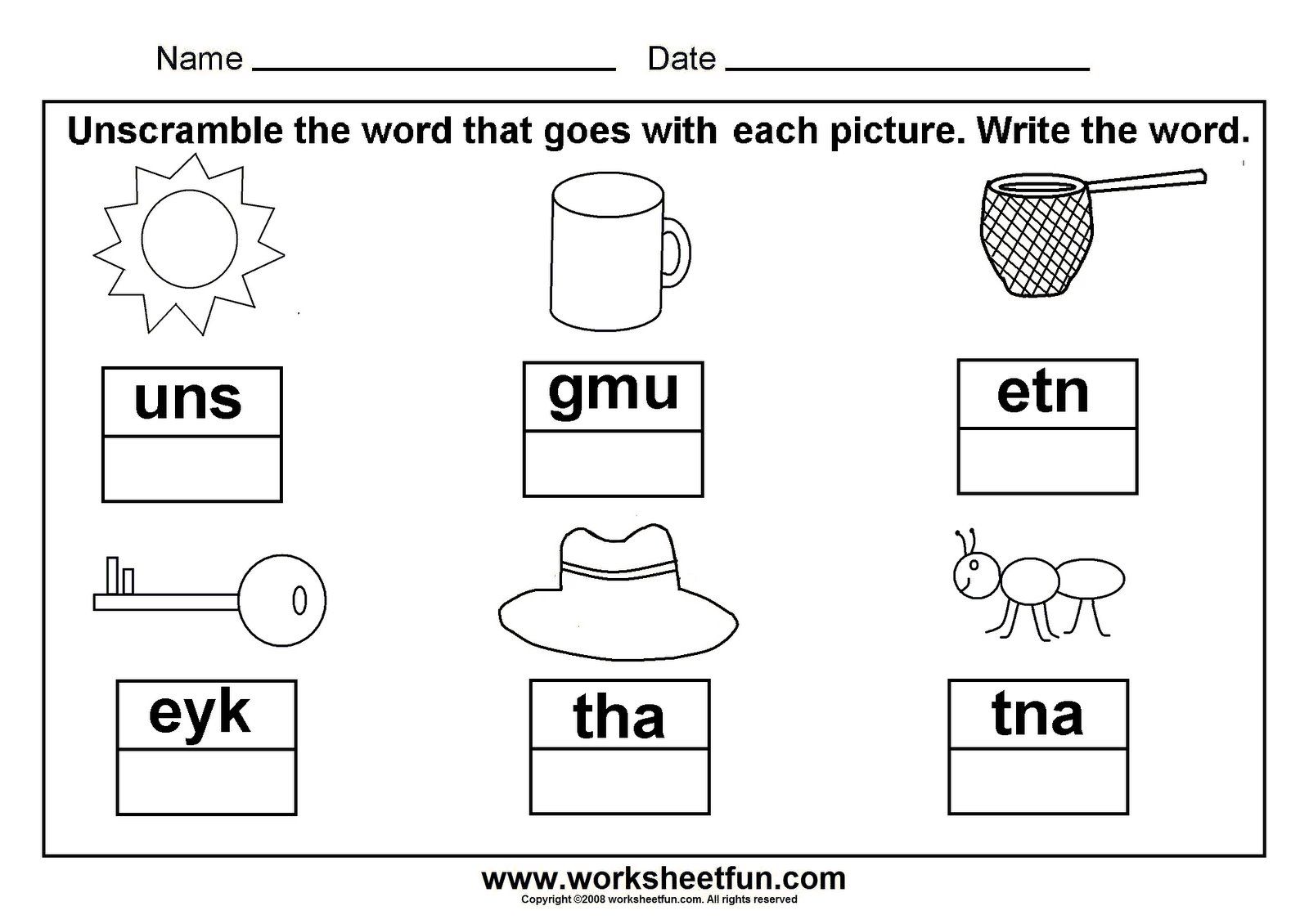 Unscramble simple cvc words free printable alphabet worksheets unscramble words printable alphabet worksheets