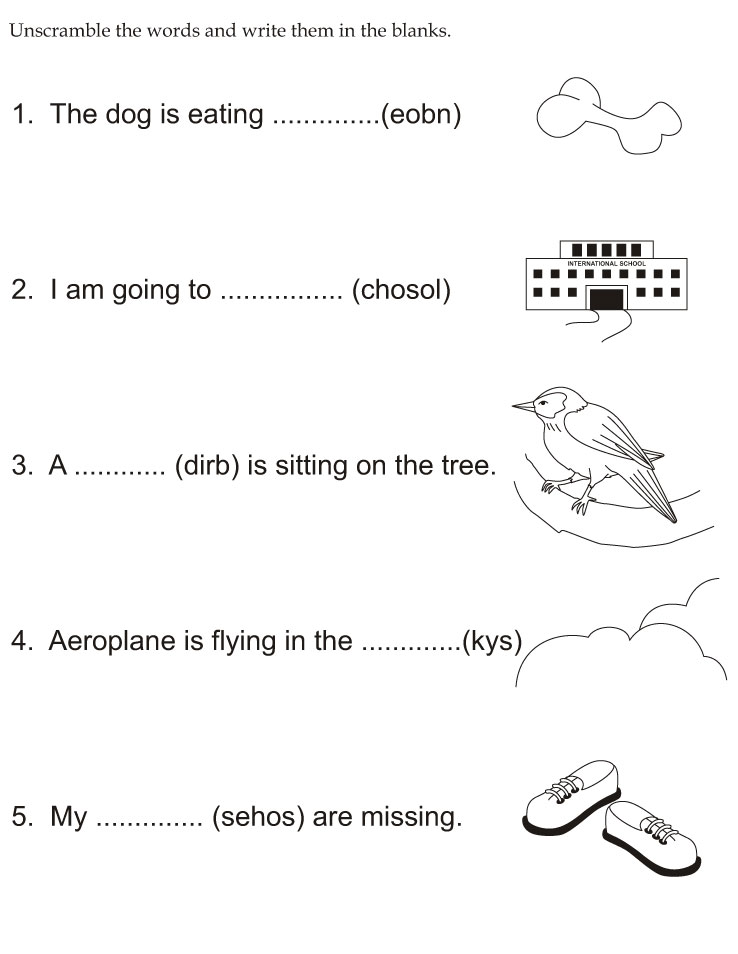 Unscramble the words and write them in the blanks download free unscramble the words and write them in the blanks for kids best coloring pages