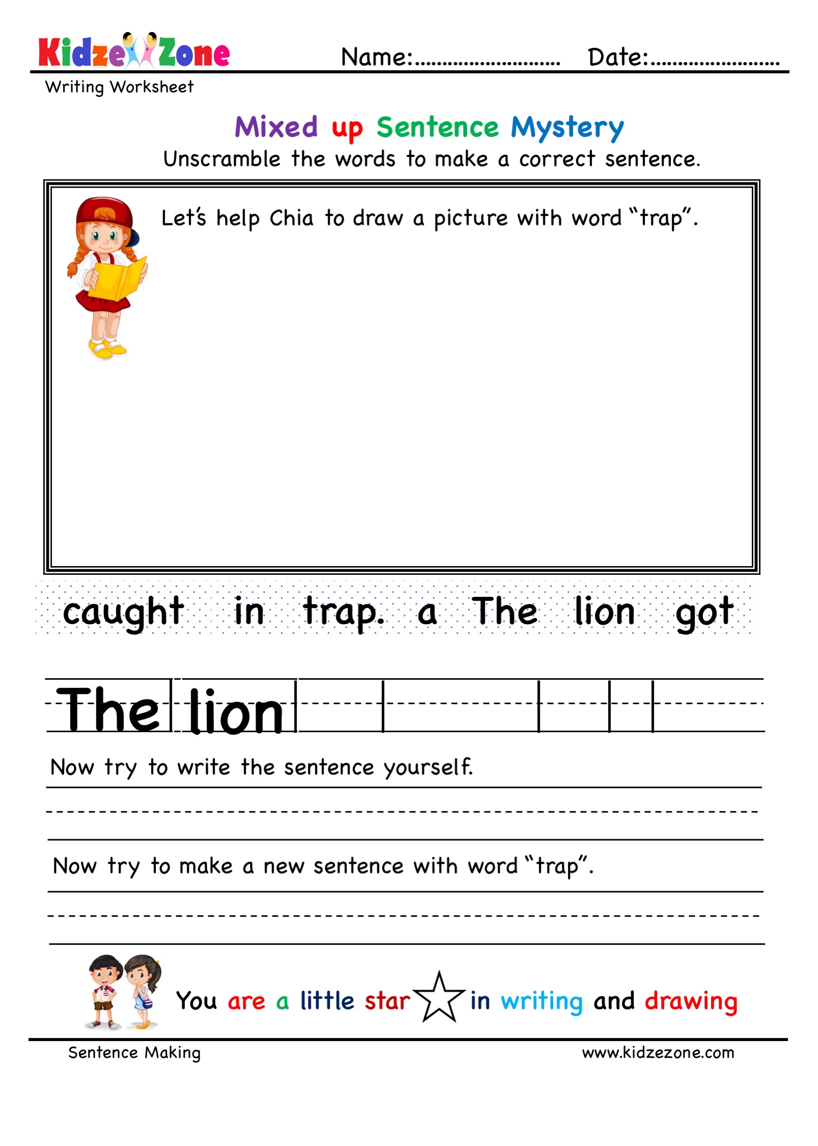 Ap word family unscramble worksheet