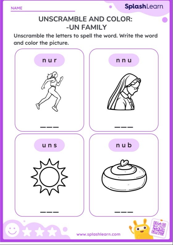 Unscramble and color