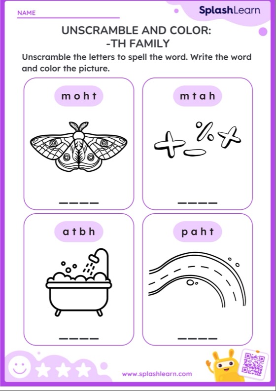 Unscramble and color