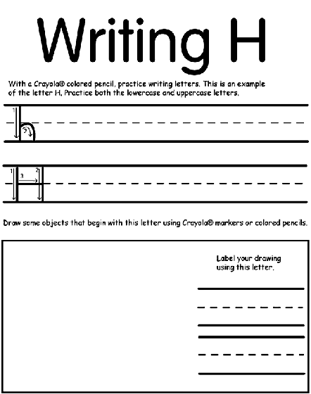 Print h coloring page