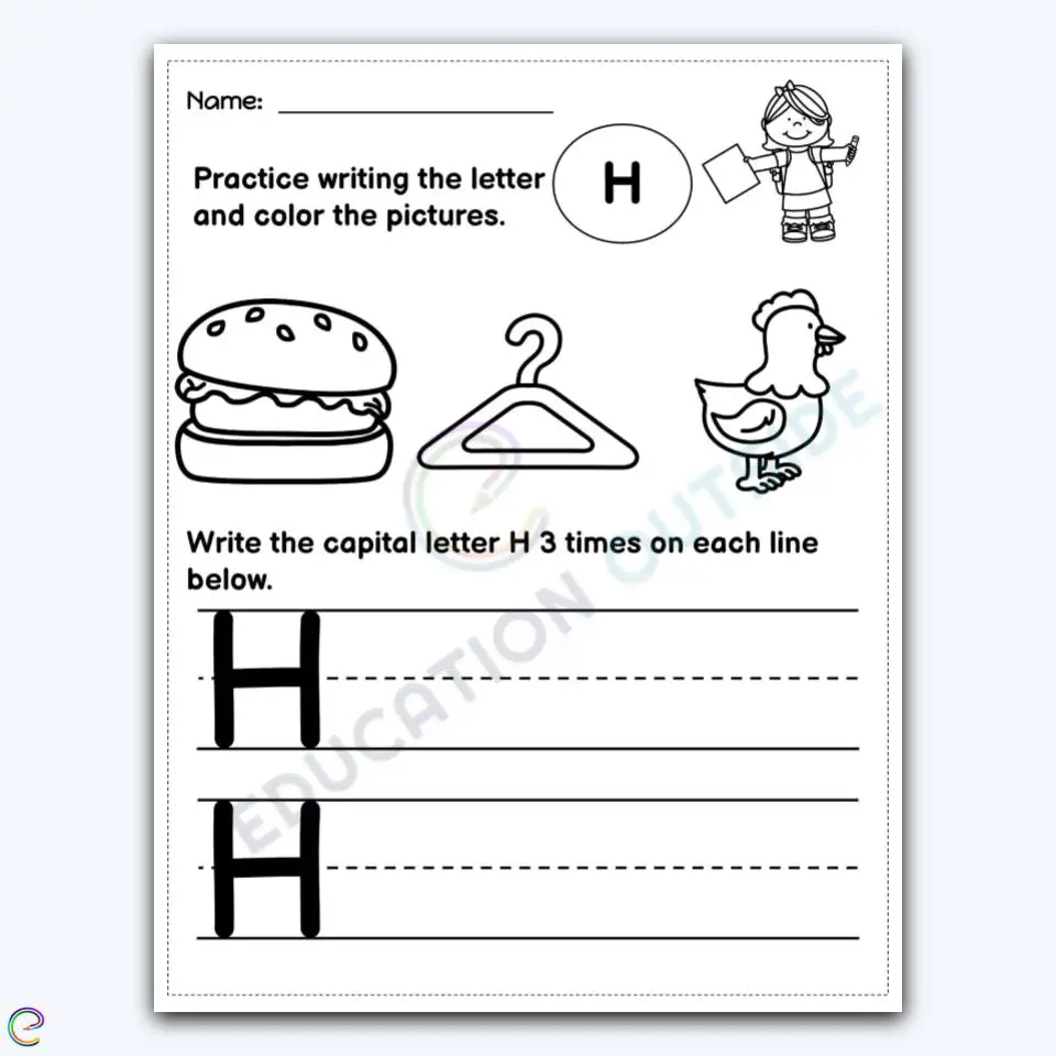 Capital letter h