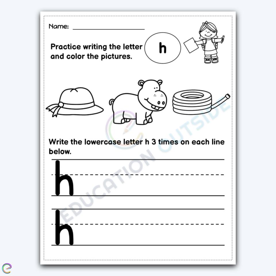 Lowercase letter h