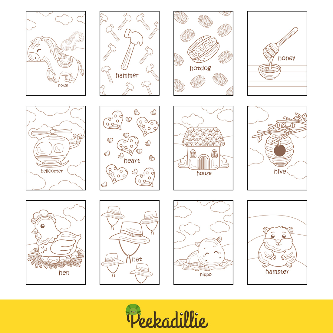 Alphabet h for vocabulary school letter reading writing font study learning student toodler kids hive hamster
