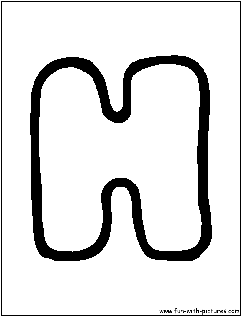 Bubbles h coloring page