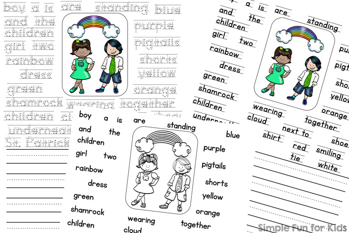 St patricks day writing prompts for kindergarteners