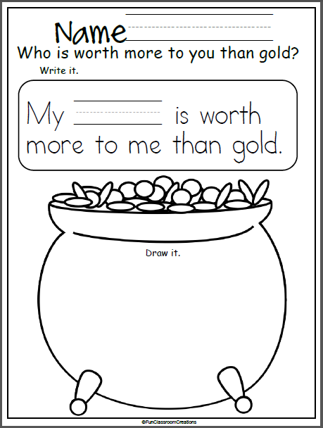 Free st patricks day writing worksheet made by teachers st patrick day activities st patricks day crafts for kids kindergarten writing