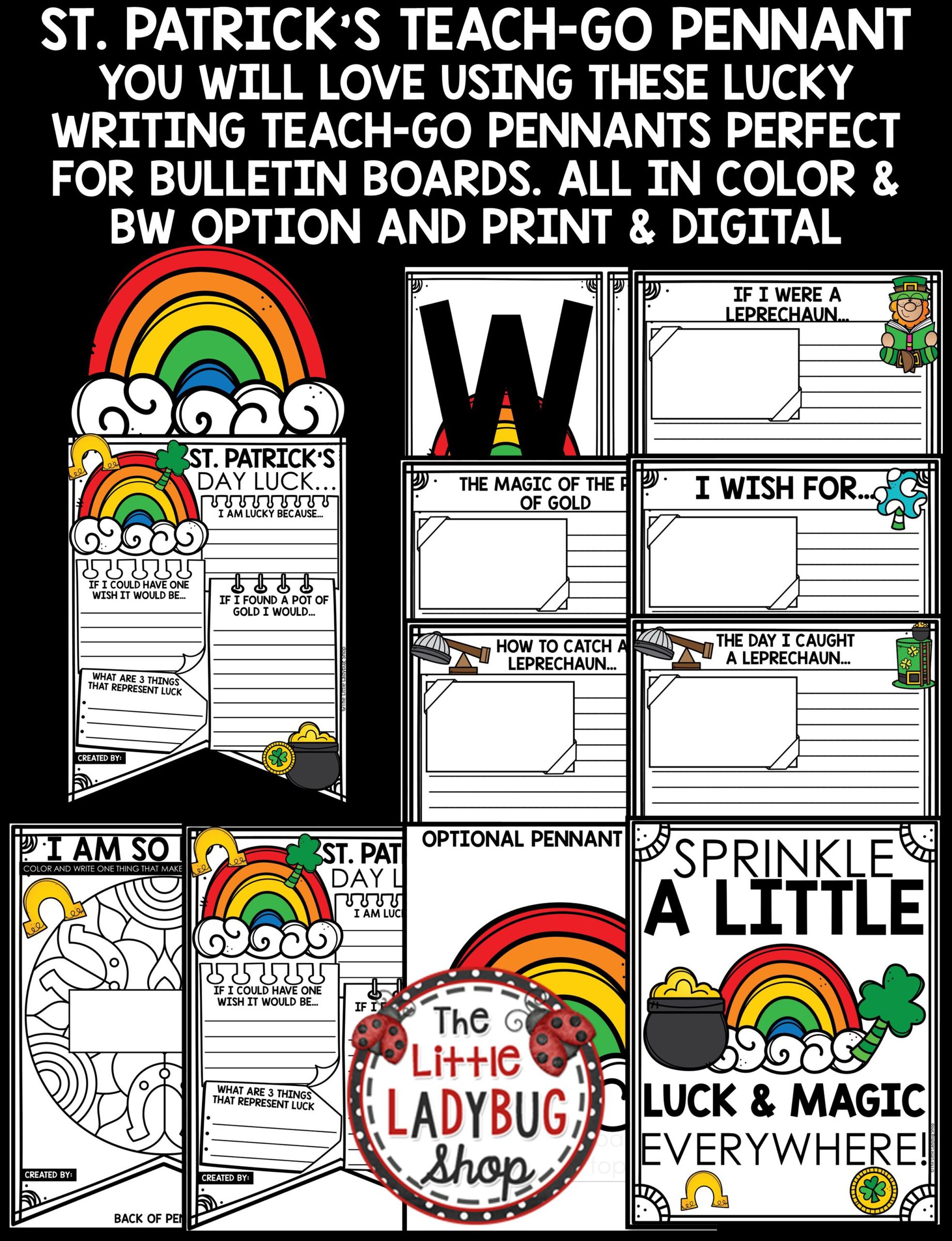 St patricks day writing bulletin