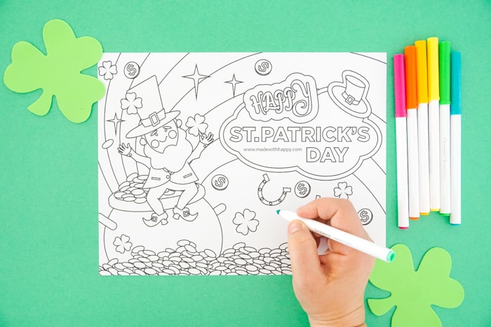 Free printable st patricks day coloring pages