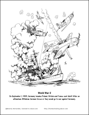 World war ii printable worksheets and coloring pages