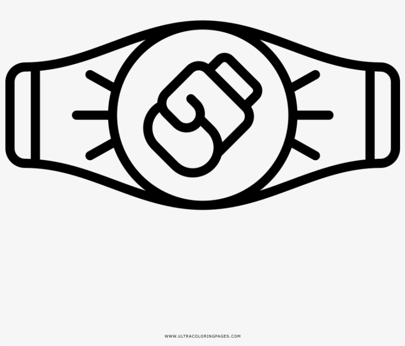 Championship belt coloring page