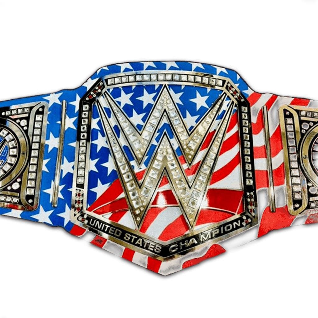 Wwe united states usa flag printed strap wrestling heavyweight championship adult size replica belt