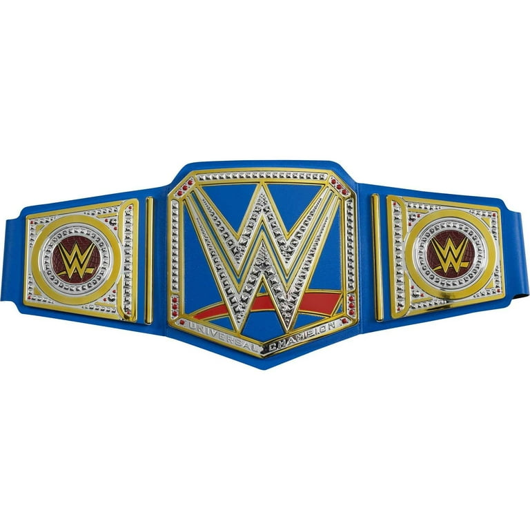 Wwe championship title featuring authentic styling metallic medallions leather